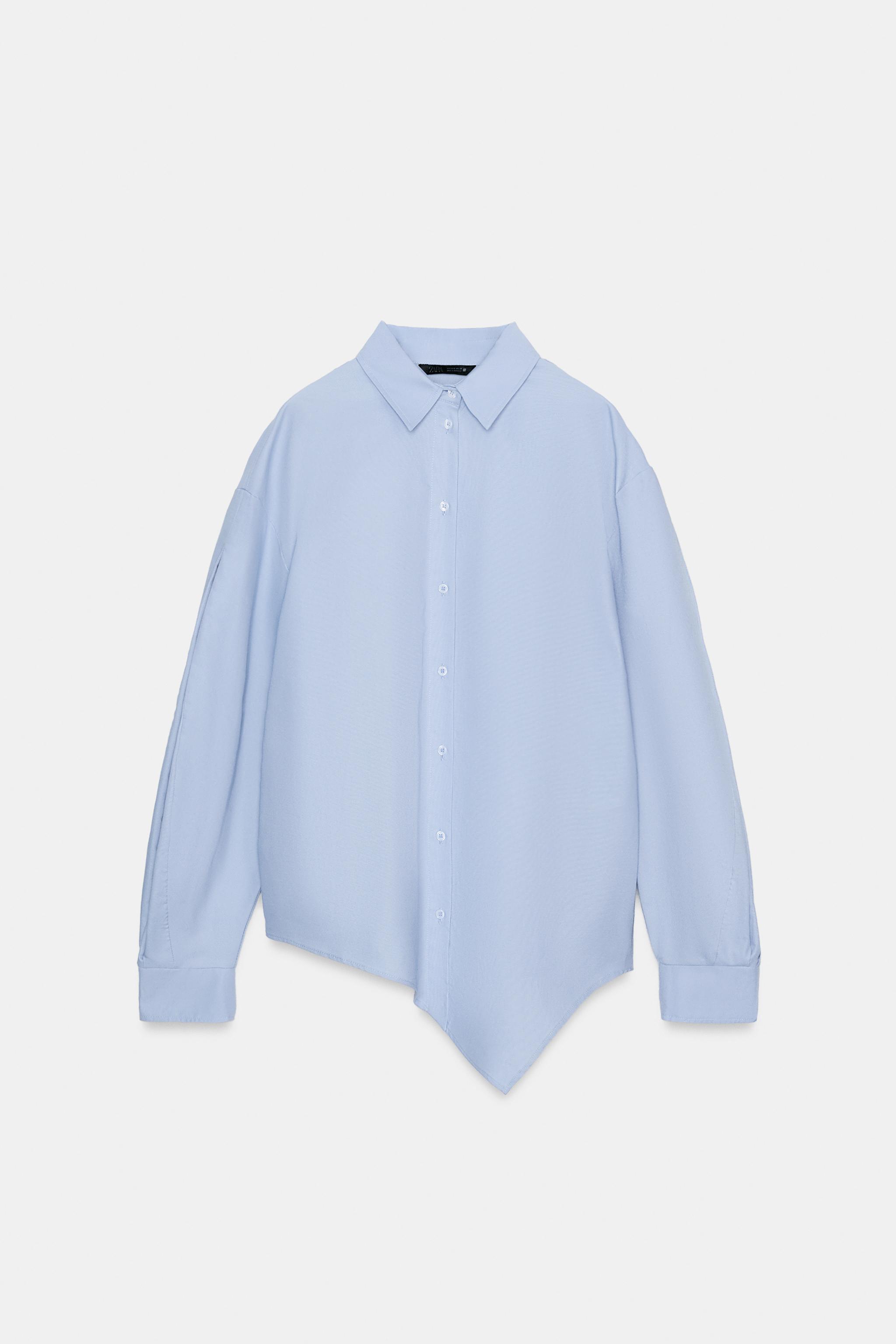 アシンメトリー オックスフォードシャツ - ブルー | ZARA Japan / 日本