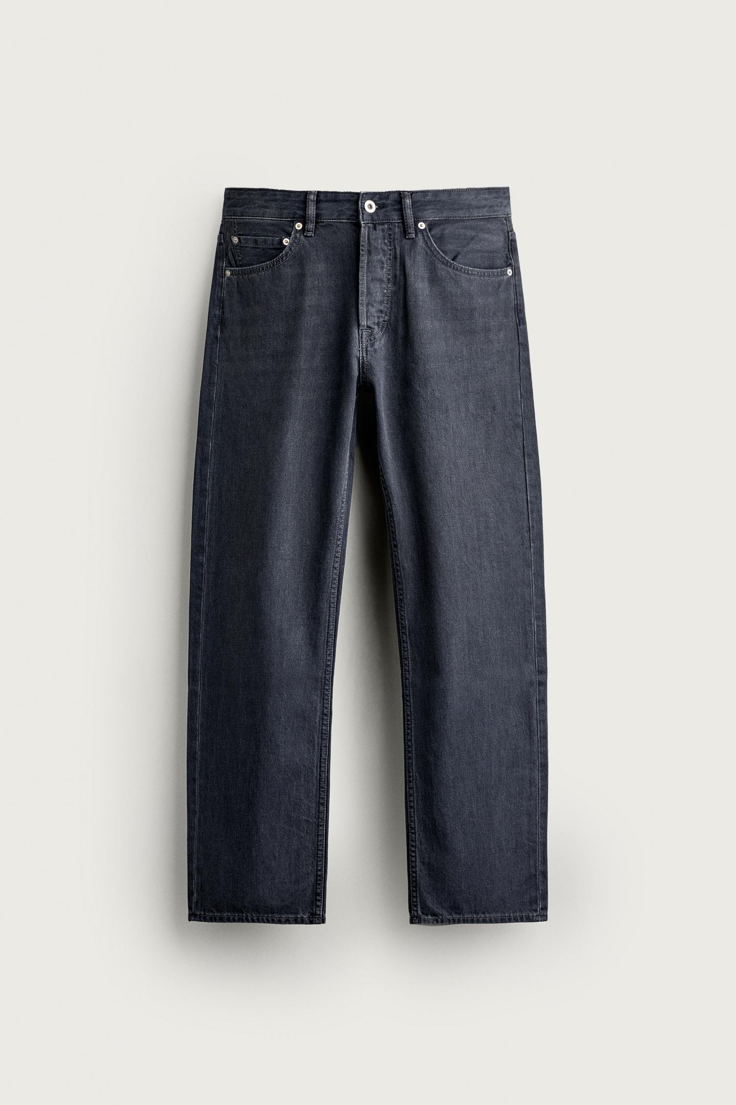 Мужские джинсы Zara Straight Fit, цвет: Индиго — фото 7