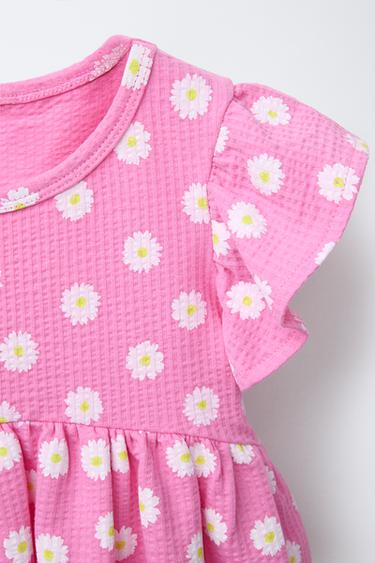 TEXTURED PRINT DRESS - Pink by Zara - Image 2