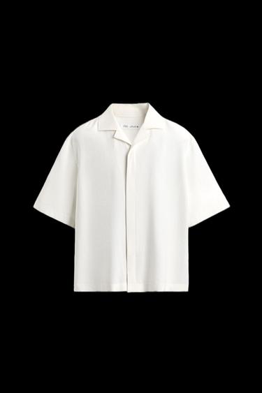 Zara RELAXED FIT FLOWY SHIRT - White - Image 0
