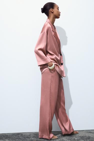 CREASED-EFFECT TROUSERS - MARSALA by Zara - Image 2