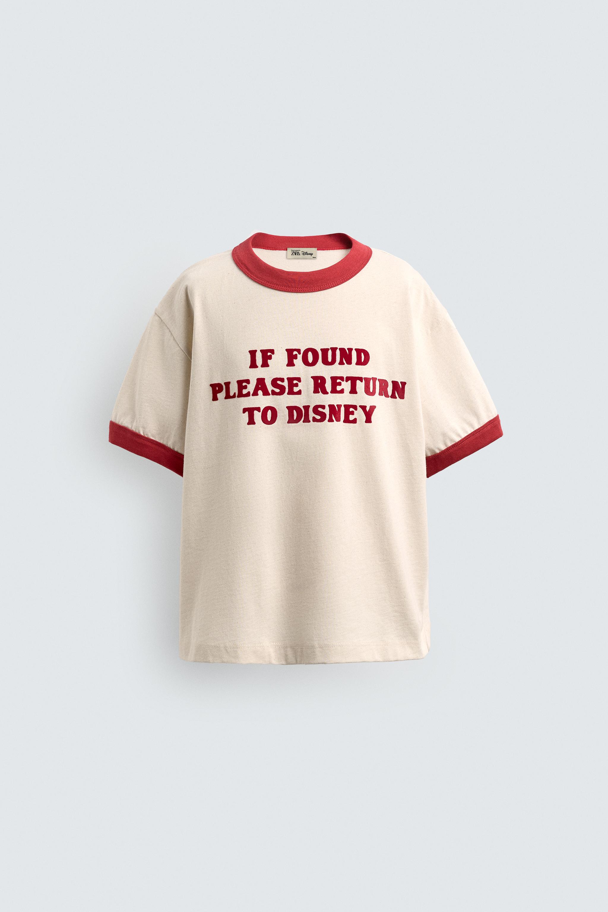 AGES 7-14/ HARRY LAMBERT FOR ZARA X DISNEY TEXT T-SHIRT