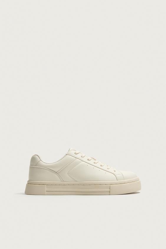 ZAPATILLA VOLUMEN MONOCOLOR - Blanco Hueso de Zara - Imagen 0