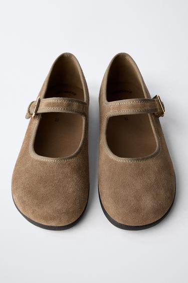 LEATHER BAREFOOT BALLERINAS - Brown by Zara - Image 6