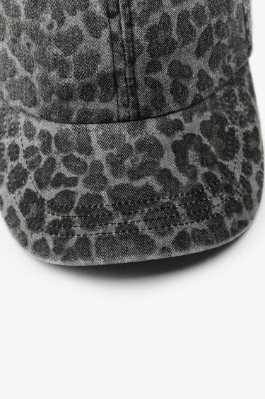 CASQUETTE EN SERGE À IMPRIMÉ ANIMAL - Gris de Zara - Image 2