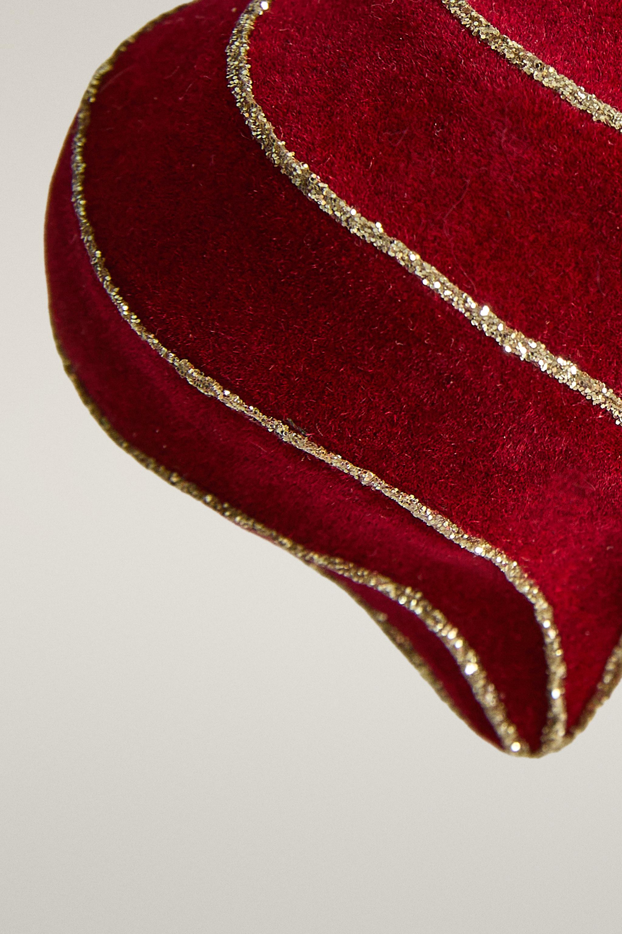 VELVET SPIRAL CHRISTMAS TREE DECORATION