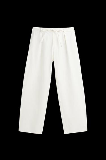 RELAXED-FIT-HOSE MIT ZIERFALTEN - Cremefarben von Zara - Bild 0