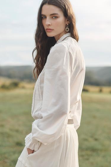 CHEMISE À PLIS ÉDITION LIMITÉE - Blanc de Zara - Image 2