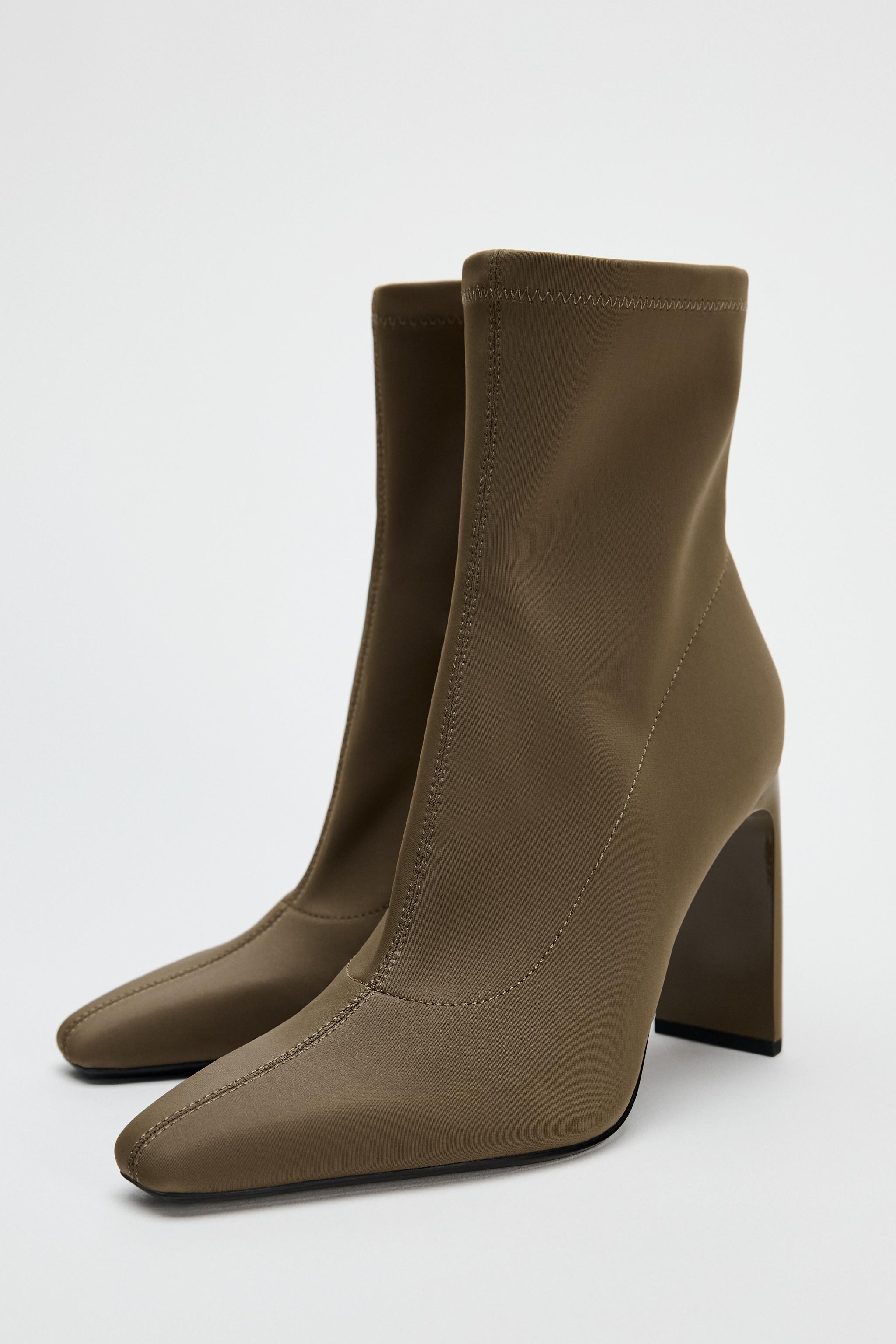 Zara fashion khaki boots