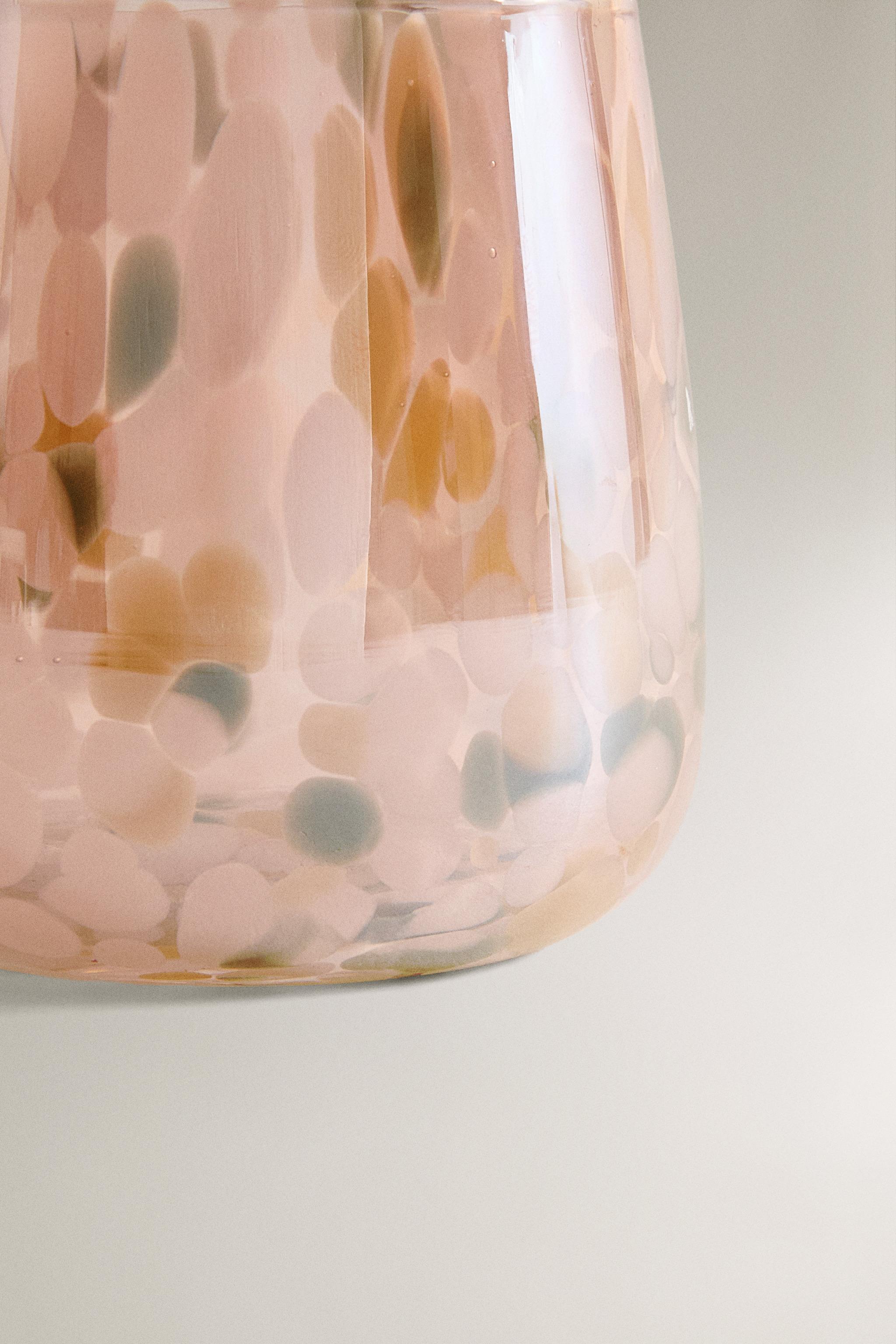 フローラル柄 ガラス歯ブラシスタンド - ピンク | ZARA Japan / 日本