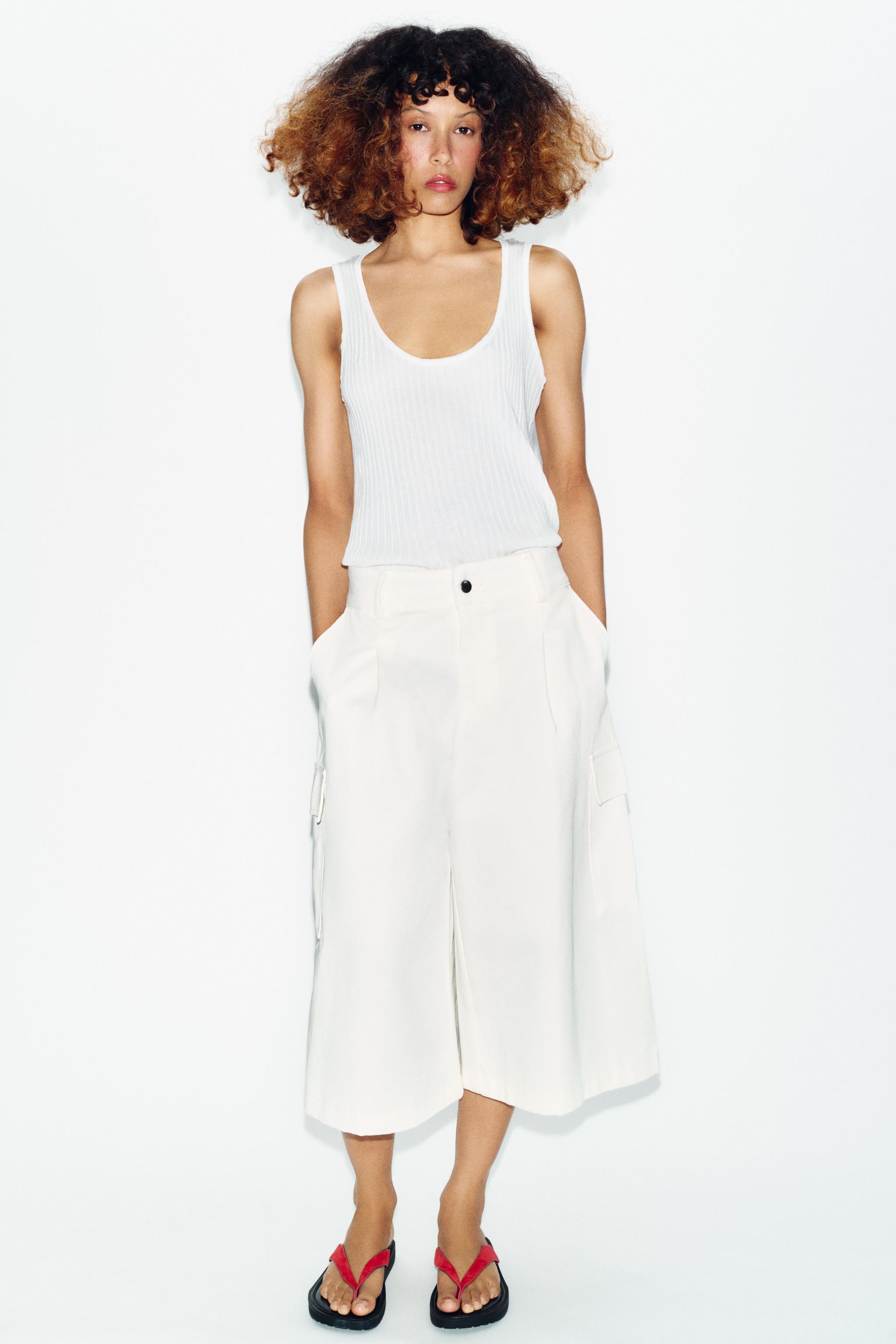 SEMI-SHEER COMBINATION KNIT TOP