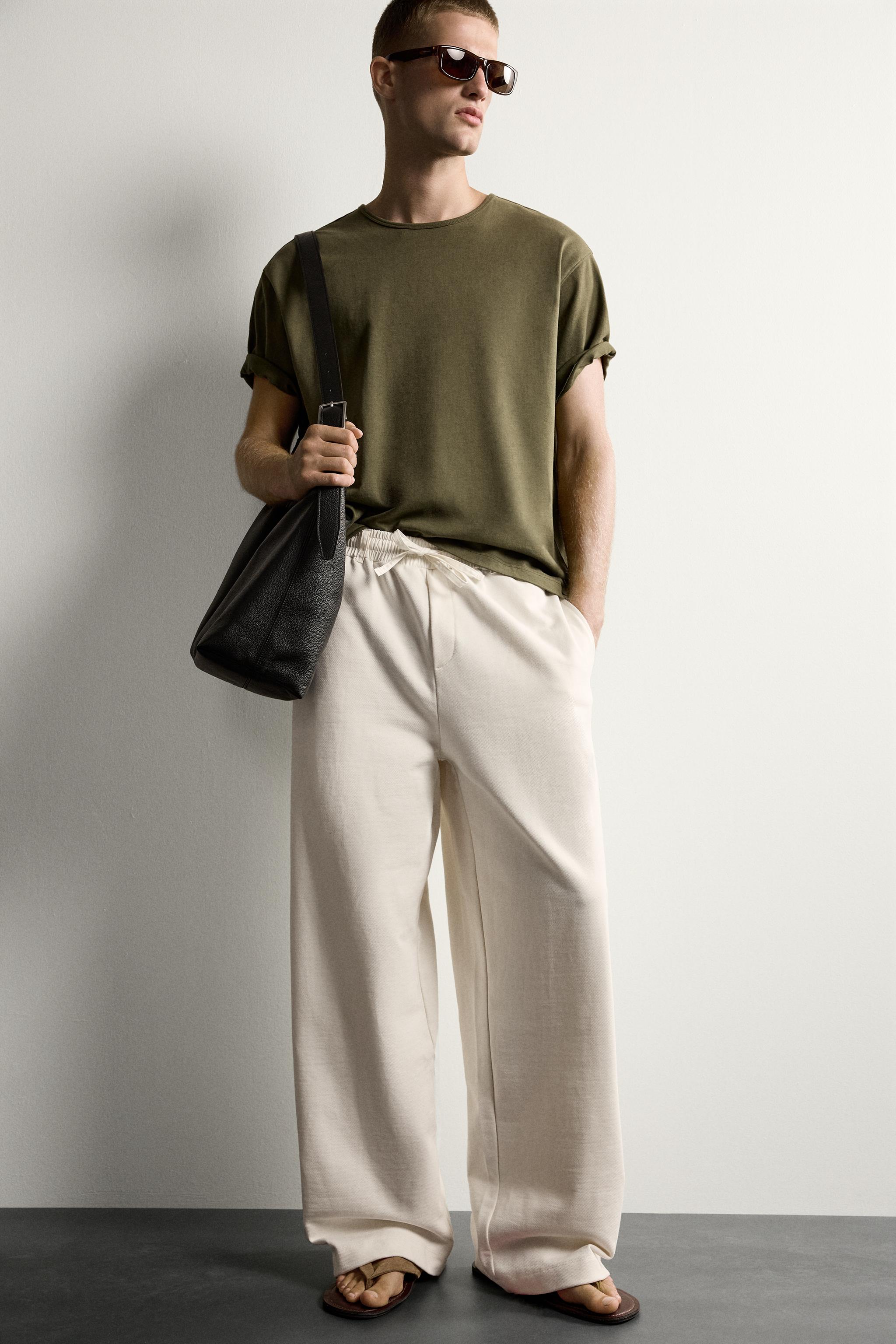 Мужские брюки Zara CONTRAST WAIST JOGGER PANTS — фото 5