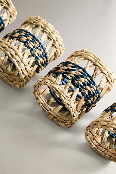 LOT PORTE-SERVIETTES ALGUES (LOT DE 4) - Bleu de Zara - Image 2
