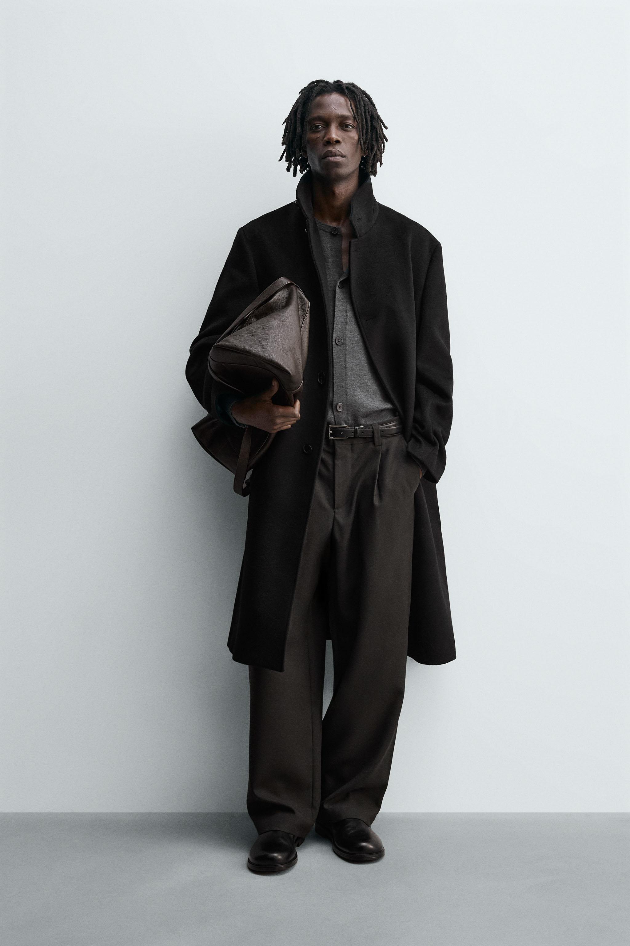 TEXTURED WOOL COAT - Black | ZARA South Africa