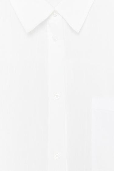 OVERSIZE GAUZE SHIRT - White by Zara - Image 5
