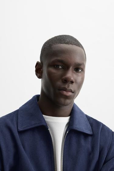 LYOCELL/COTTON ZIP-UP OVERSHIRT - Bluish by Zara - Image 4