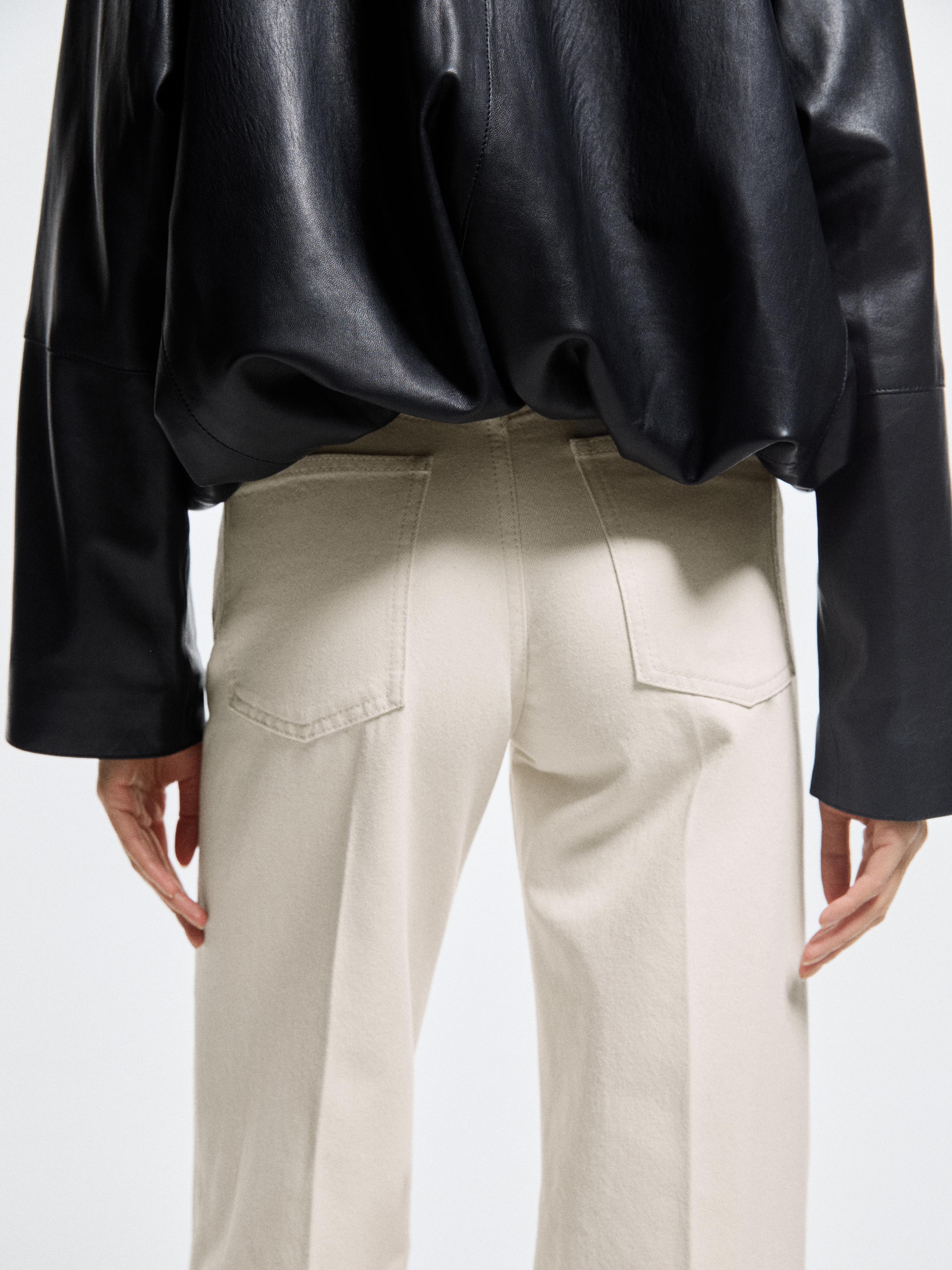High-waist palazzo jeans