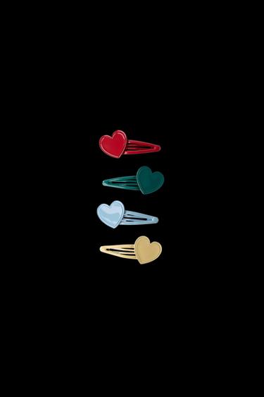 Zara 4-PACK OF HEART CLIPS BENSIMON X ZARA - Multicolored - Image 0