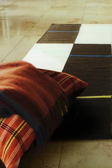 Zara WOOL AREA RUG STITCHING X COLLAGERIE - striped