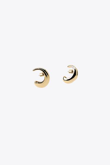 HOOP EAR CUFF EARRINGS - Golden by Zara - Image 4
