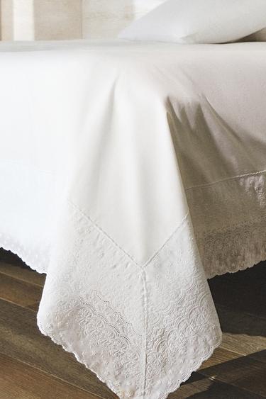 EMBROIDERED DUVET COVER - White by Zara - Image 6