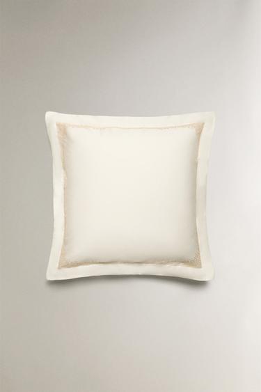 EMBROIDERED SATEEN PILLOWCASE - Cava by Zara - Image 1