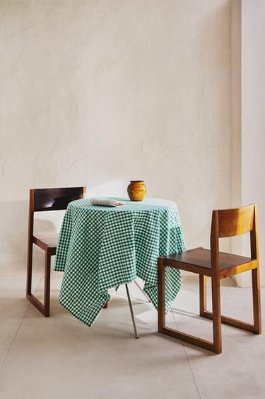 GINGHAM CHECK TABLECLOTH - Green by Zara