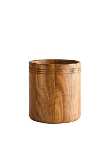 POT À USTENSILES EN BOIS - Marron de Zara