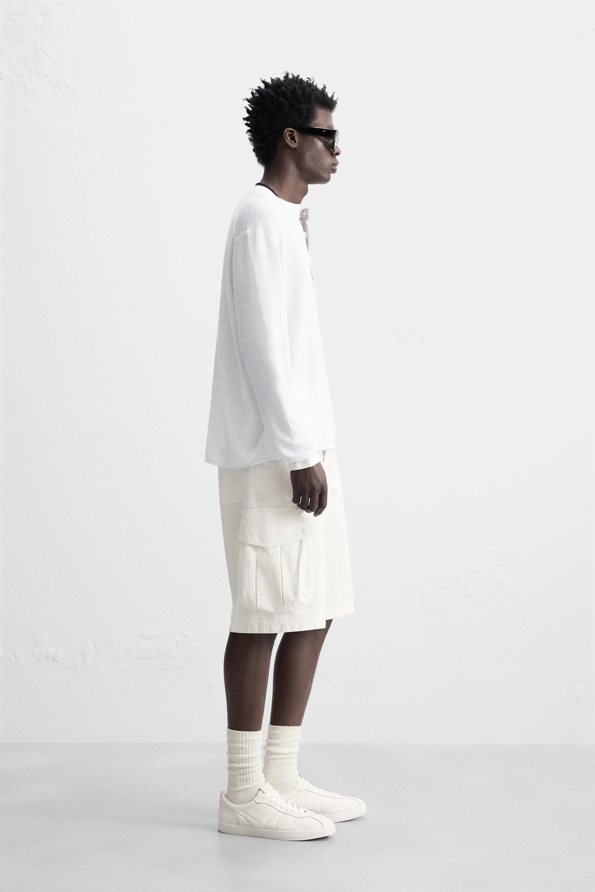 LIGHTWEIGHT 100% HEMP SWEATER - White | ZARA Canada