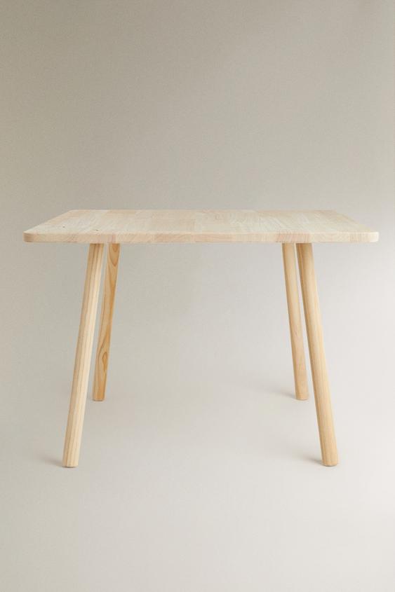 KINDERTISCH AUS HOLZ MIT BÄR-MOTIV - Hellbeige von Zara - Bild 0