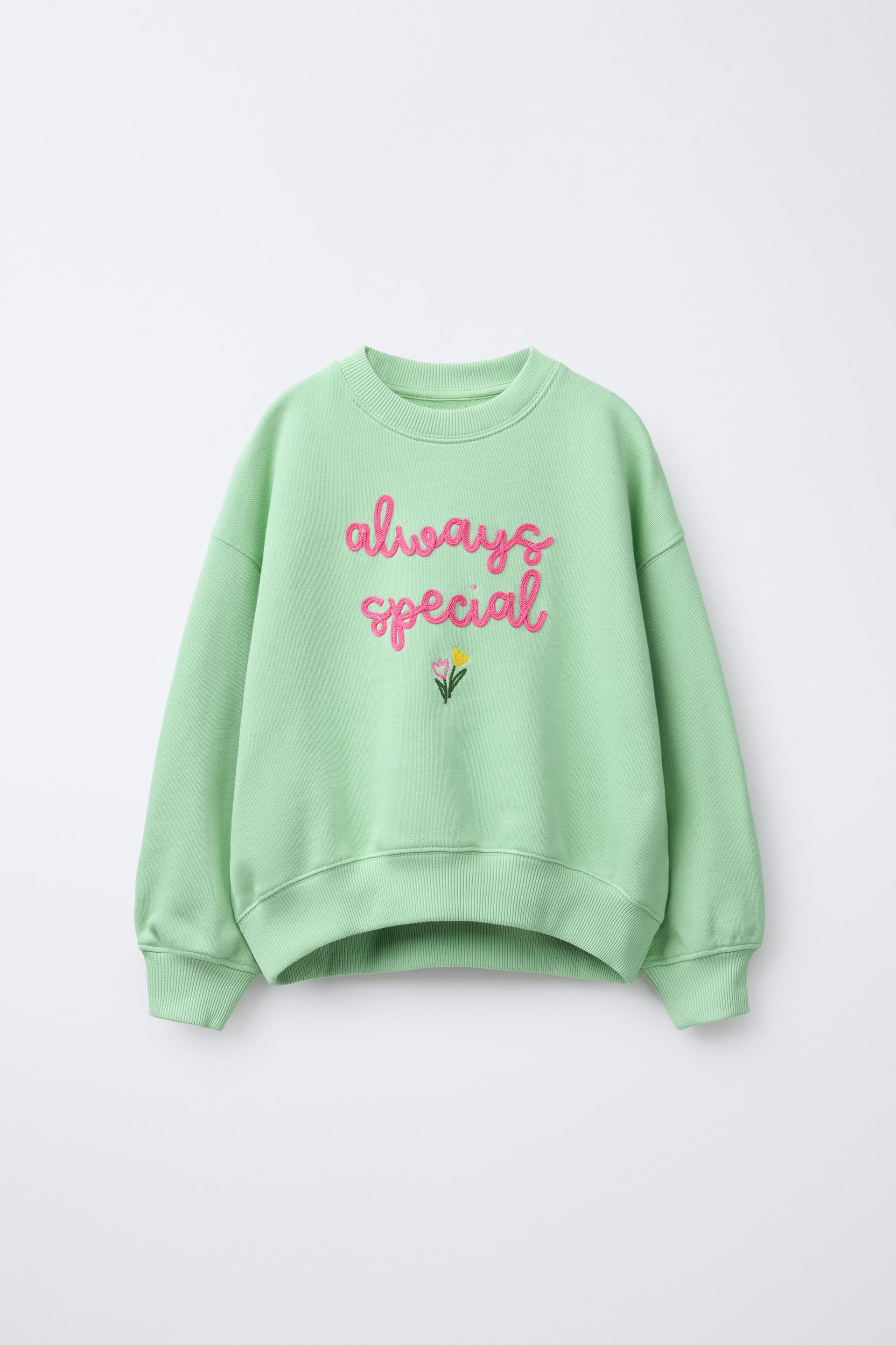 CORDED TEXT EMBROIDERED SWEATSHIRT