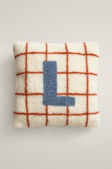 CHILDREN'S FAUX SHEARLING CUSHION WITH L - Orange by Zara - Image 0