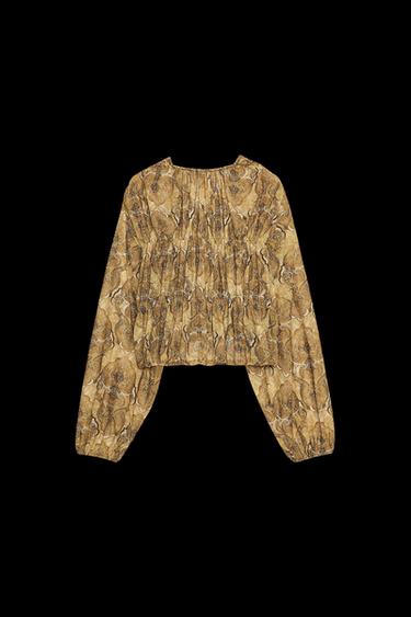 TOP ESTAMPADO LAZADAS - Verdes de Zara