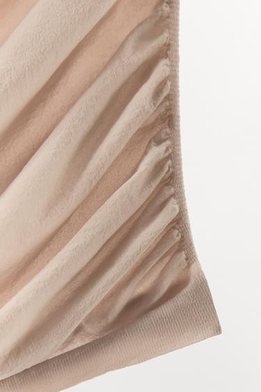 COLD-SHOULDER HOSIERY TOP - Beige-pink by Zara - Image 4
