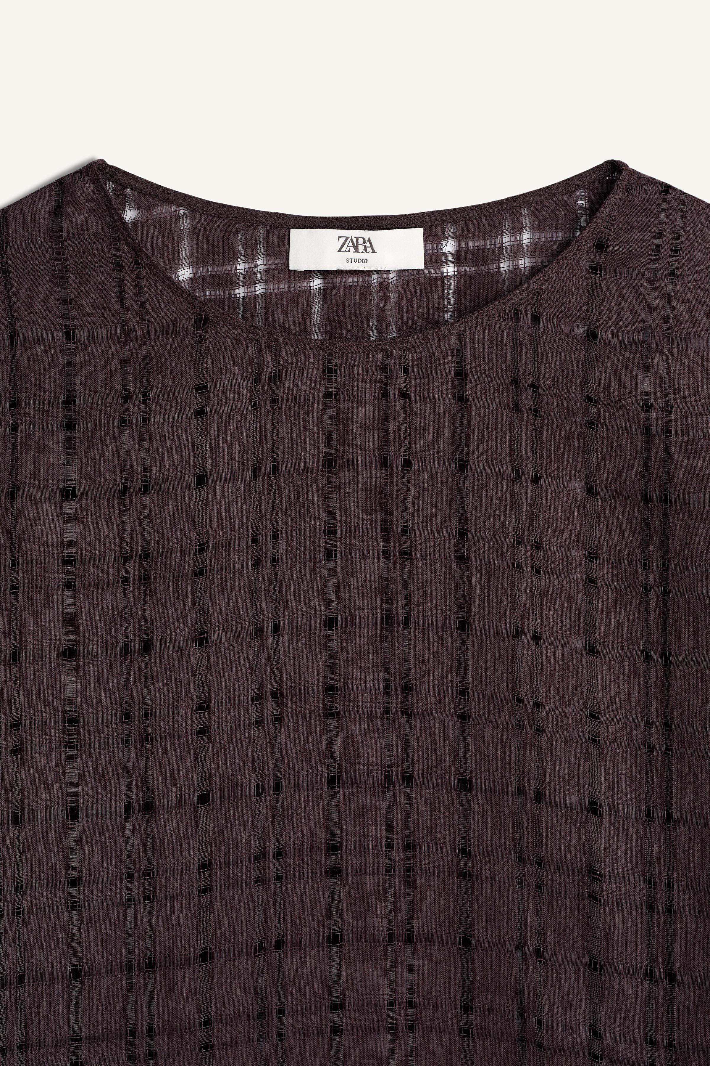 CHEMISE FOULARD STRUCTURÉE 100 % LIN