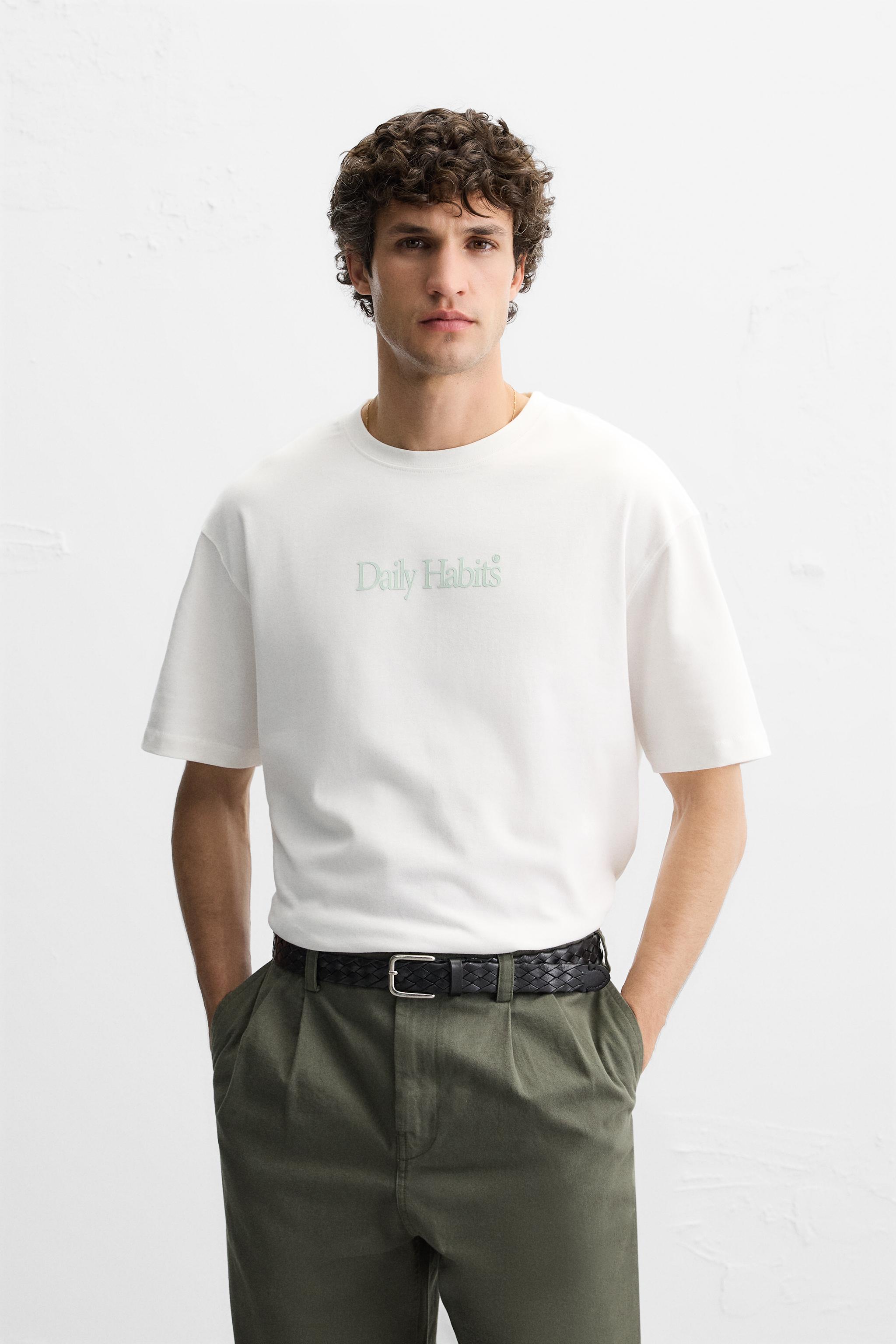 ★ドイツ発*ZARA*新作*パールニットTシャツ/OYSTER-WHITE★ ニットウェア - メンズ ベーシック | ZARA 日本