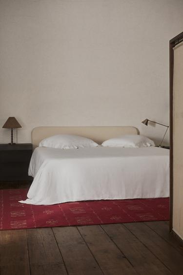 HEMSTITCHED LINEN DUVET COVER - White by Zara