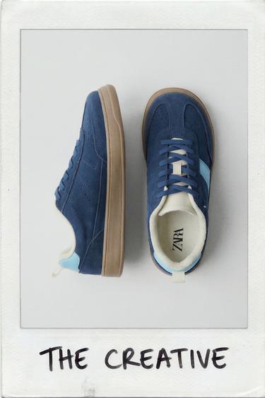 BAMBA PIEL BAREFOOT - Azul de Zara