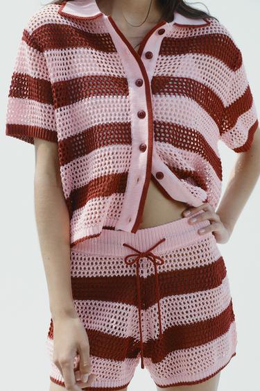 KNIT SHORTS - Pink by Zara