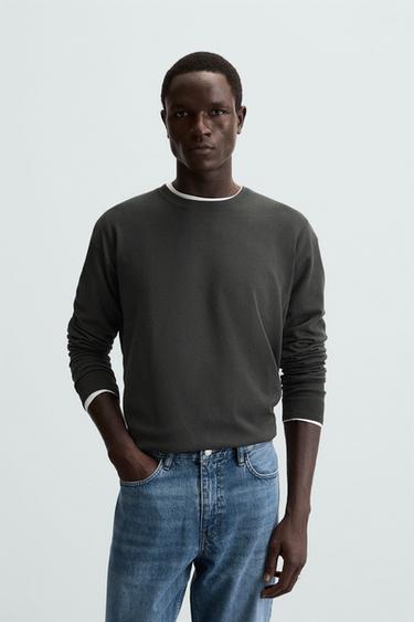 JERSEY MEZCLA VISCOSA BÁSICO - Gris antracita de Zara