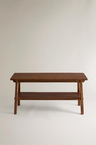 Zara WOODEN SHOE BENCH - Light beige - Image 0