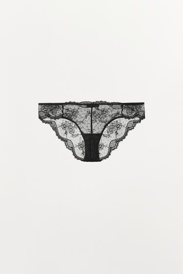 LACE BRIEFS - Black by Zara - Image 4