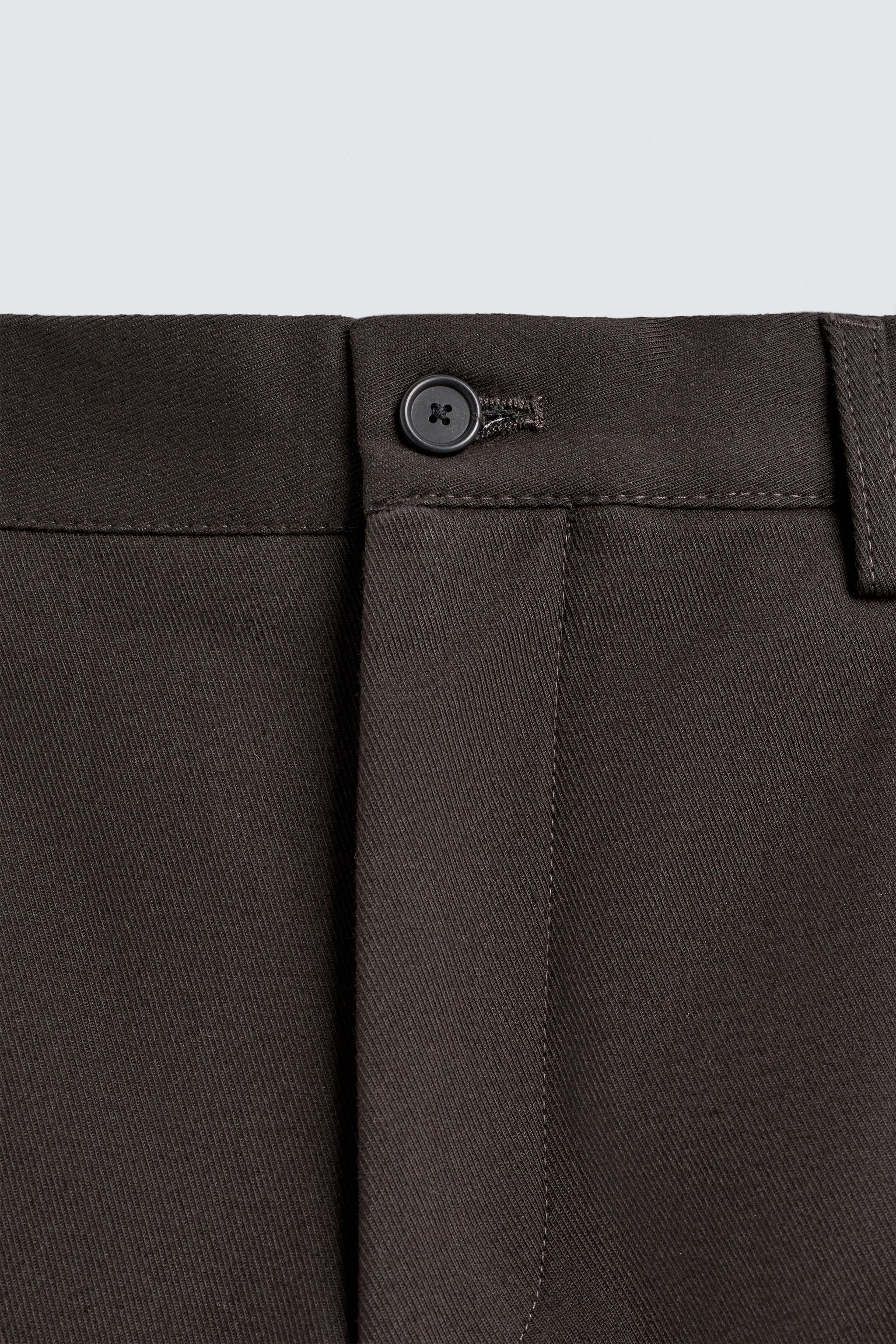 PLEATED TWILL PANTS