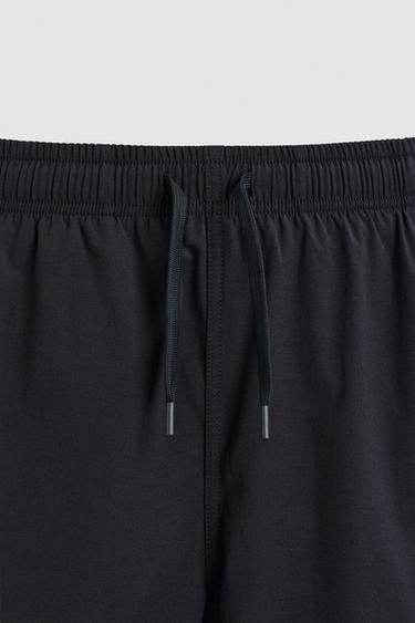 CHECKERED STRIPE LONG SWIMMING TRUNKS - Navy blue by Zara - Image 7