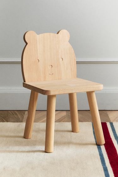 CHAISE BOIS OURSON - Beige clair de Zara