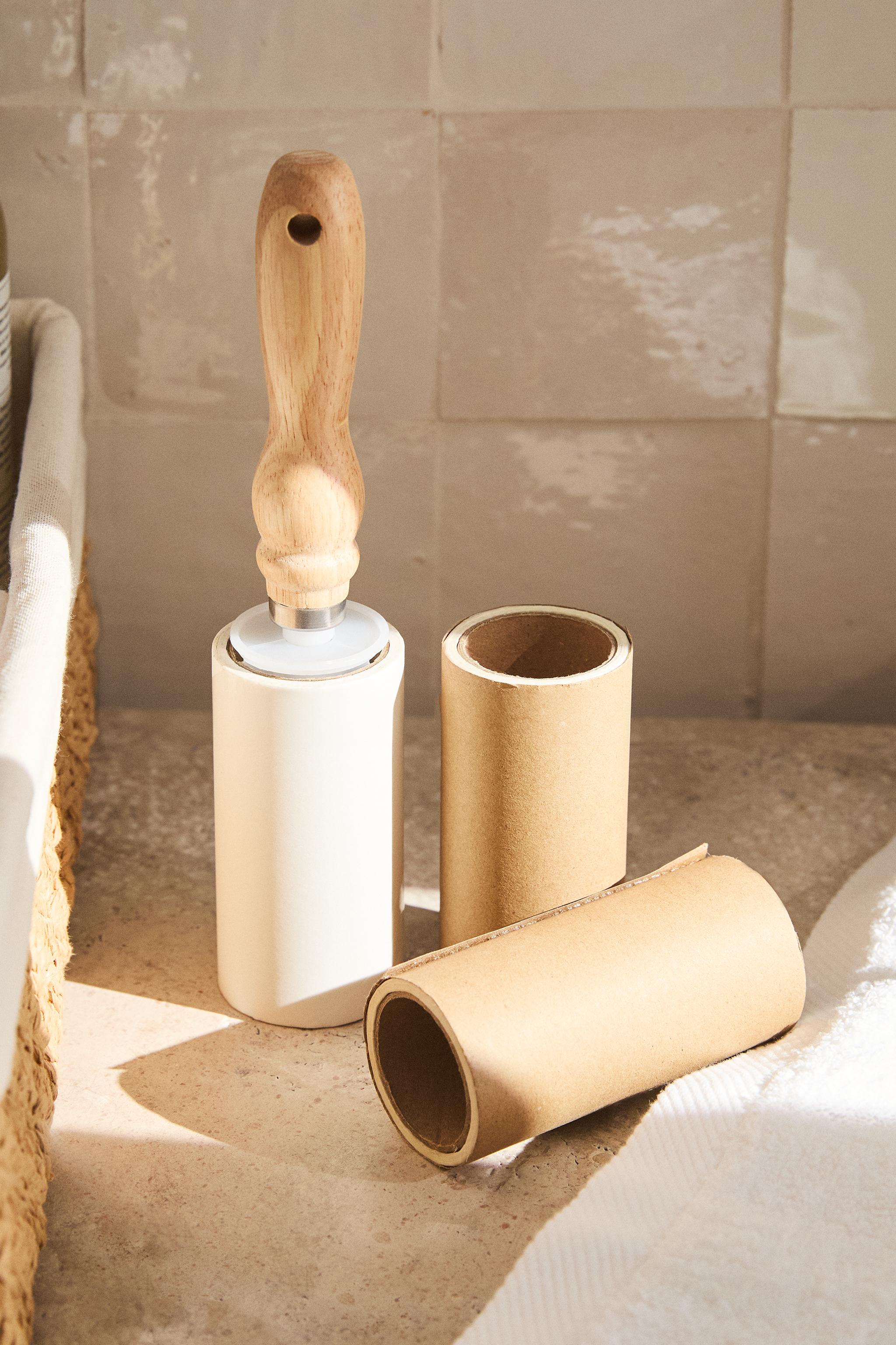ADHESIVE LINT ROLLER REFILL (PACK OF 2) — Light beige