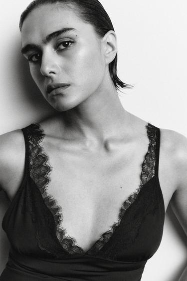 DRESS WITH MATCHING LACE - Black by Zara - Image 4