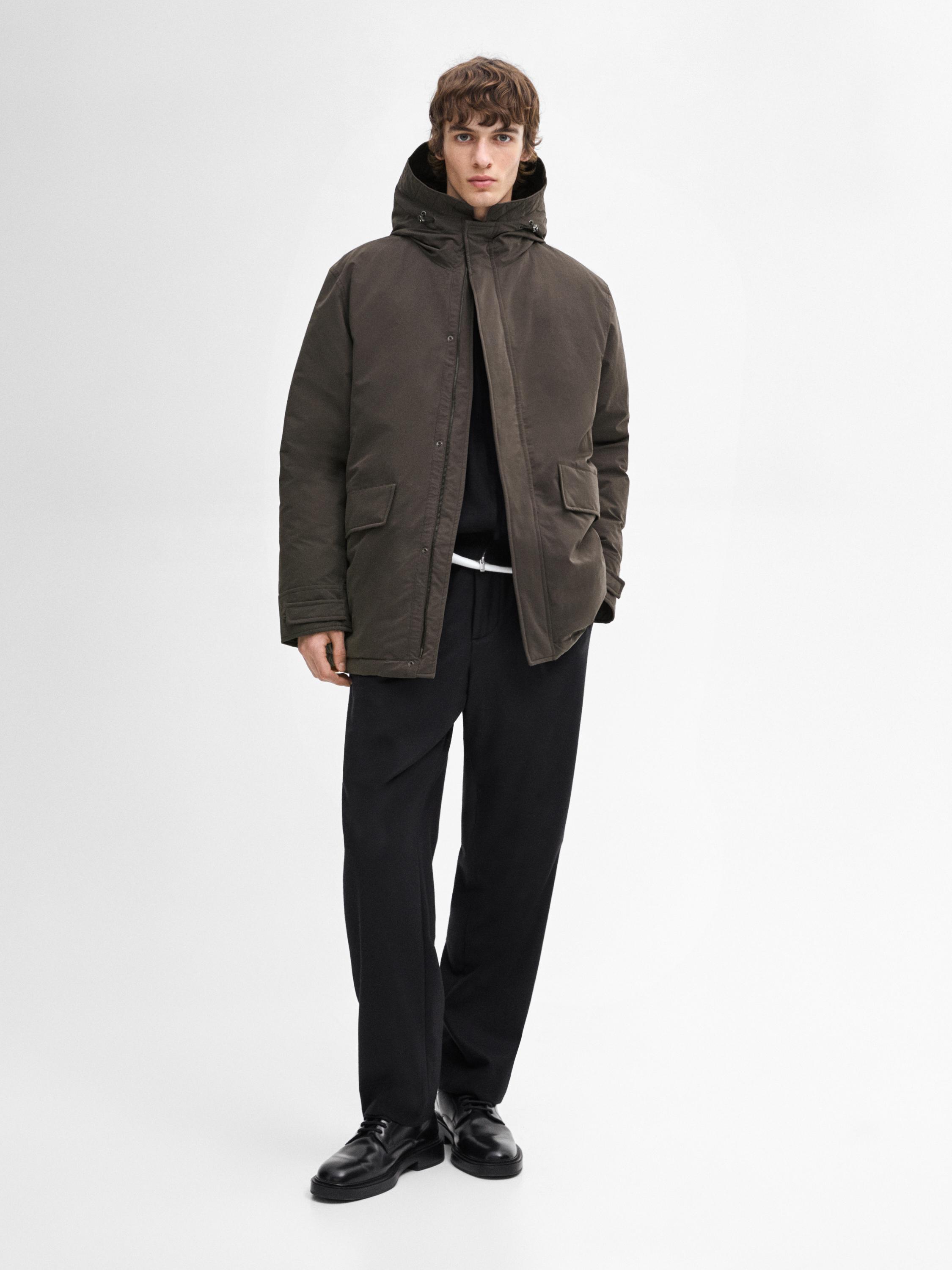 Quilted parka with hood zara hotsell