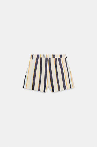 SHORT À RAYURES PLISSÉ ZW COLLECTION - Multicolore de Zara - Image 3