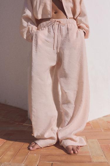 FLOWING TROUSERS - Chalk pink by Zara